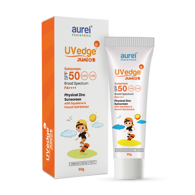 UVedge Junior SPF-50 Sunscreen Lotion - Broad spectrum micronized Zinc Oxide sunscreen for children's delicate skin